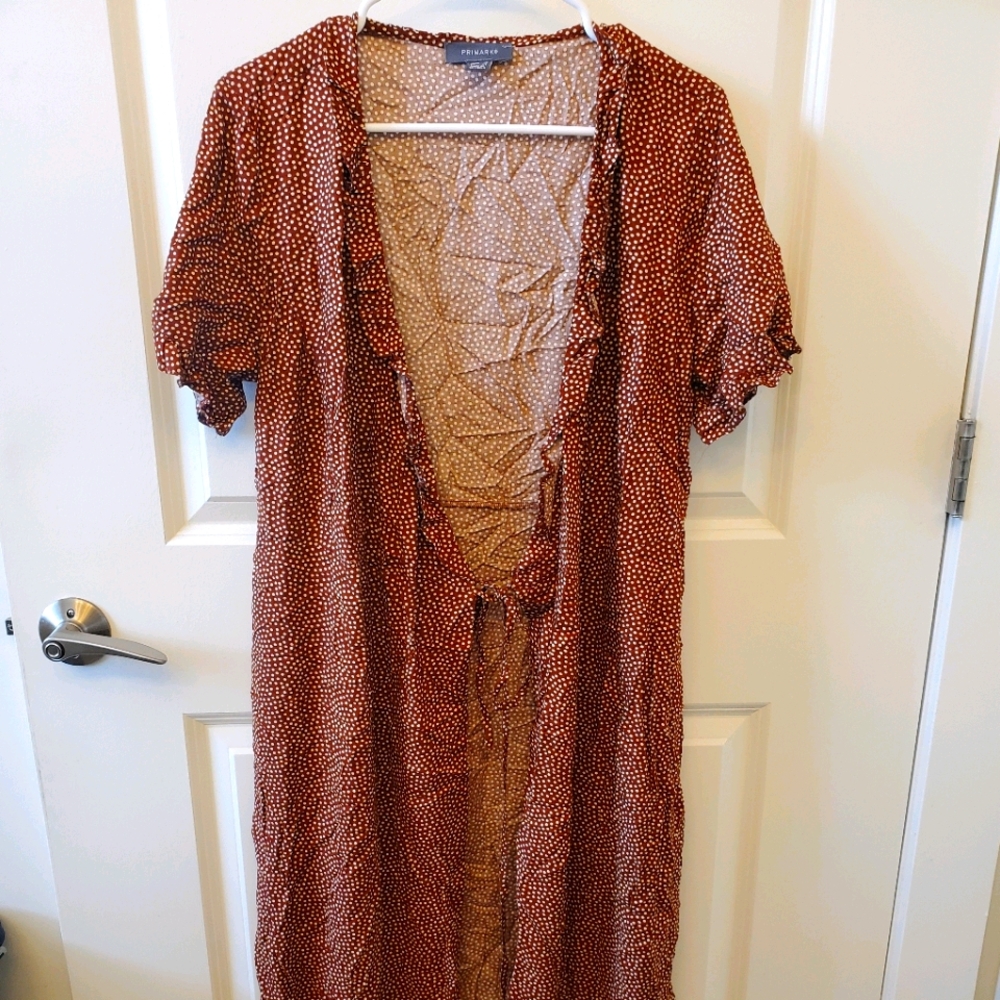 Front tie polka dot maxi